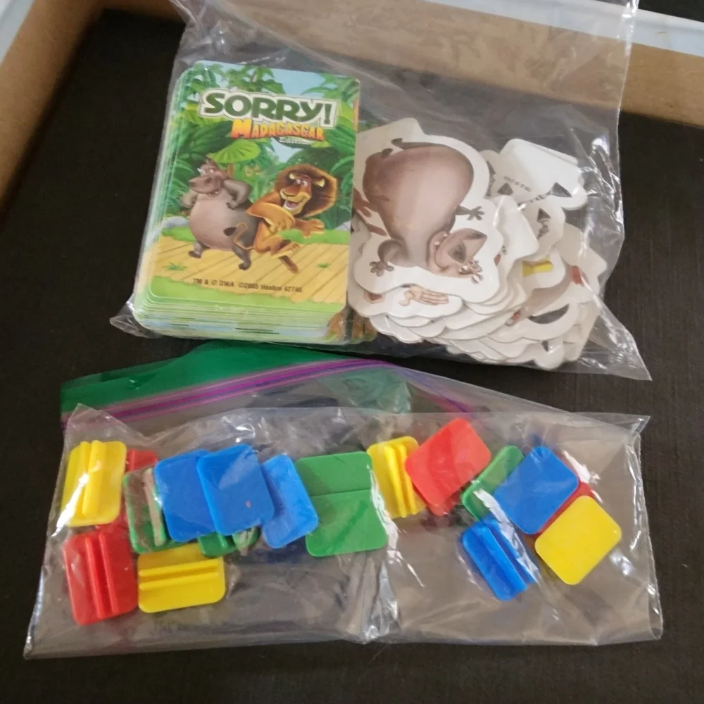 2005 Sorry Madagascar Edition Ages 6+ Parker Brothers Sorry!